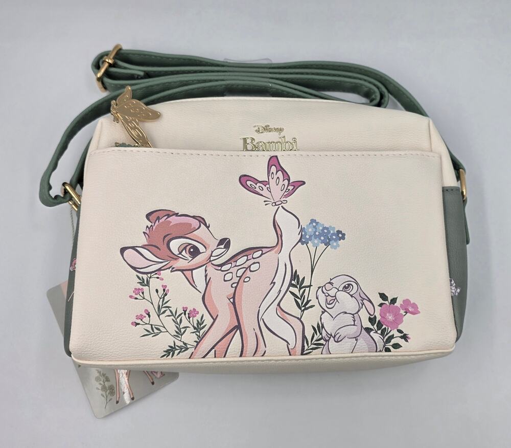 DISNEY BAMBI CREAM SAGE GREEN HANDBAG CROSSBODY SHOULDER BAG PRIMARK BNWT
